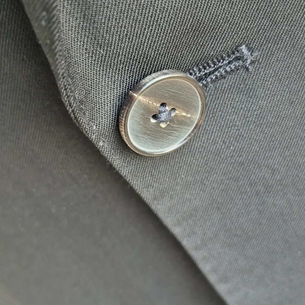 HUGO BOSS Johnstons Lenon Solid Black Super 100s Wool Mens Sz 44‎ R Sport Coat
